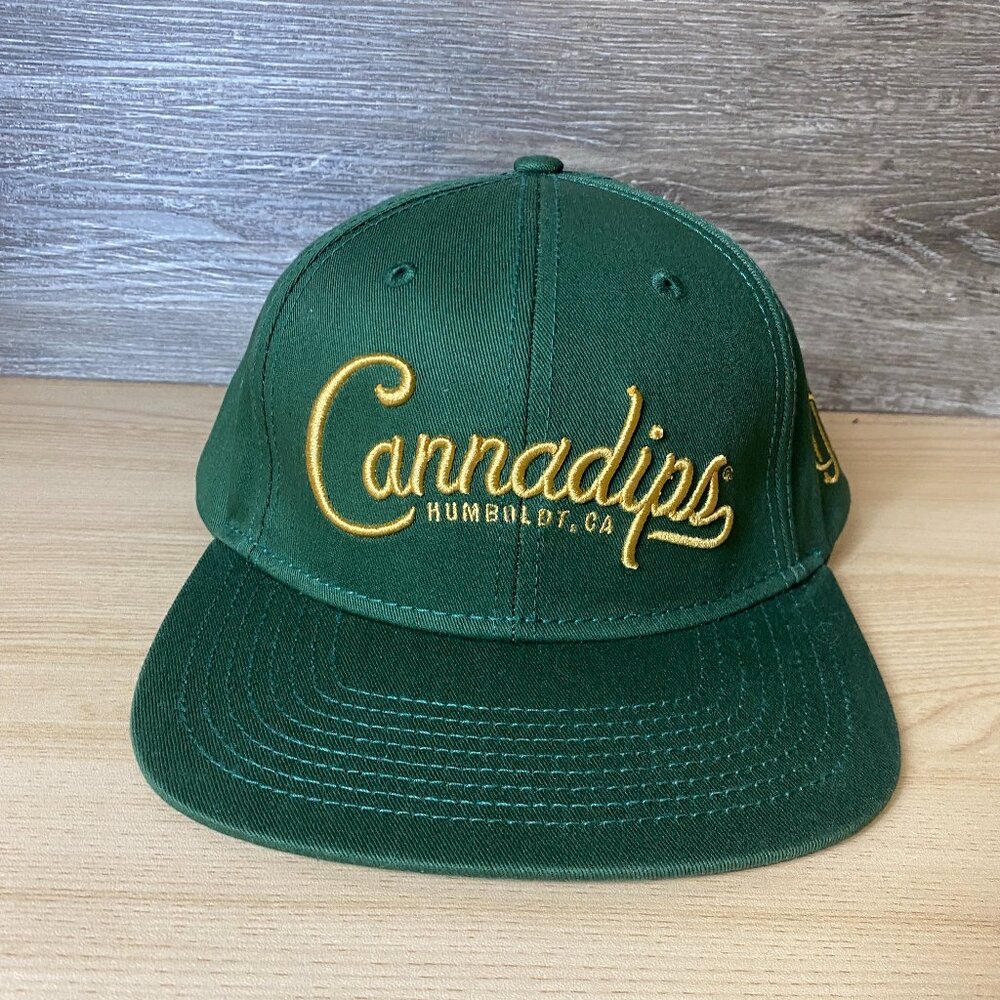 Cannadips Hat Cap Snapback‎ Green Adjustable